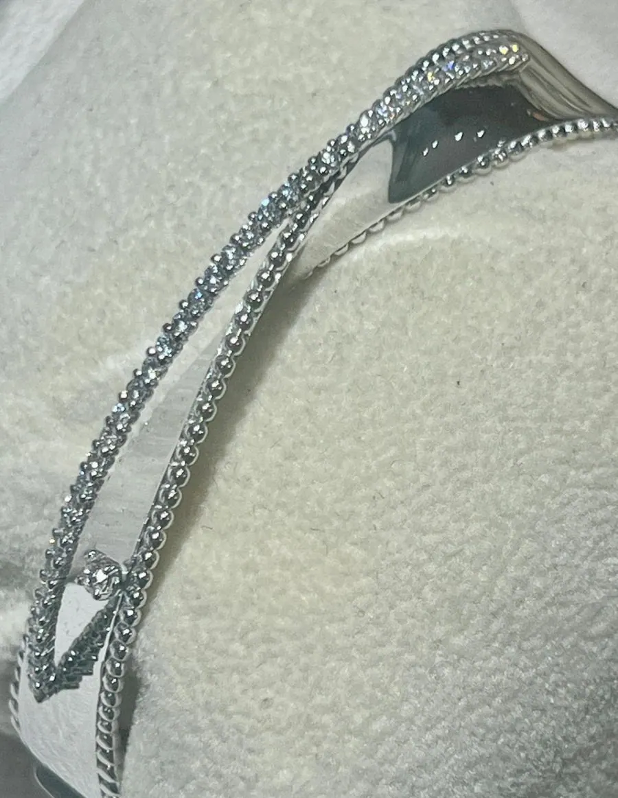 18k White Gold Diamond Bracelet view 2