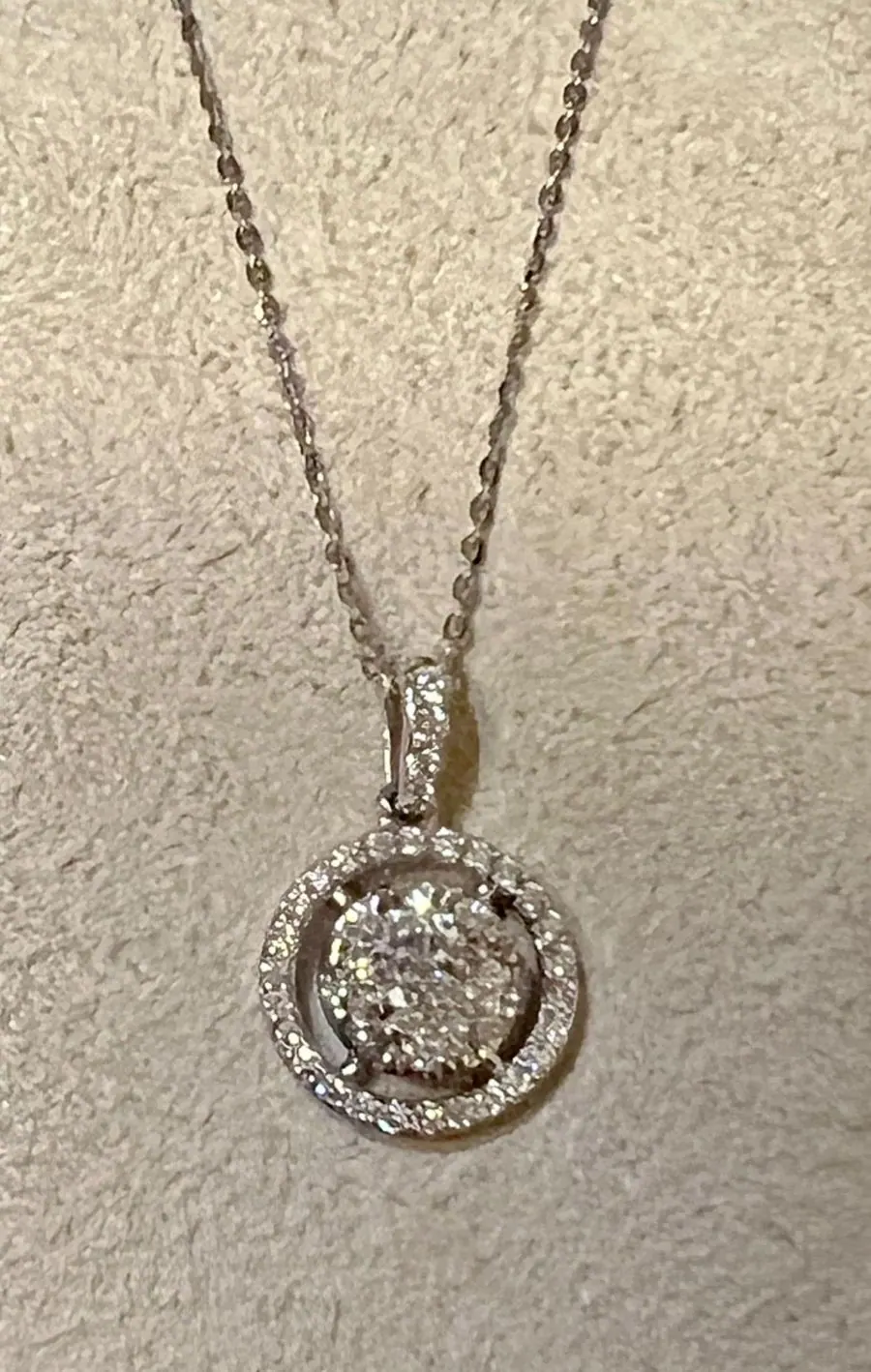 18K W/G SAVOIA DIA .55CT PENDANT