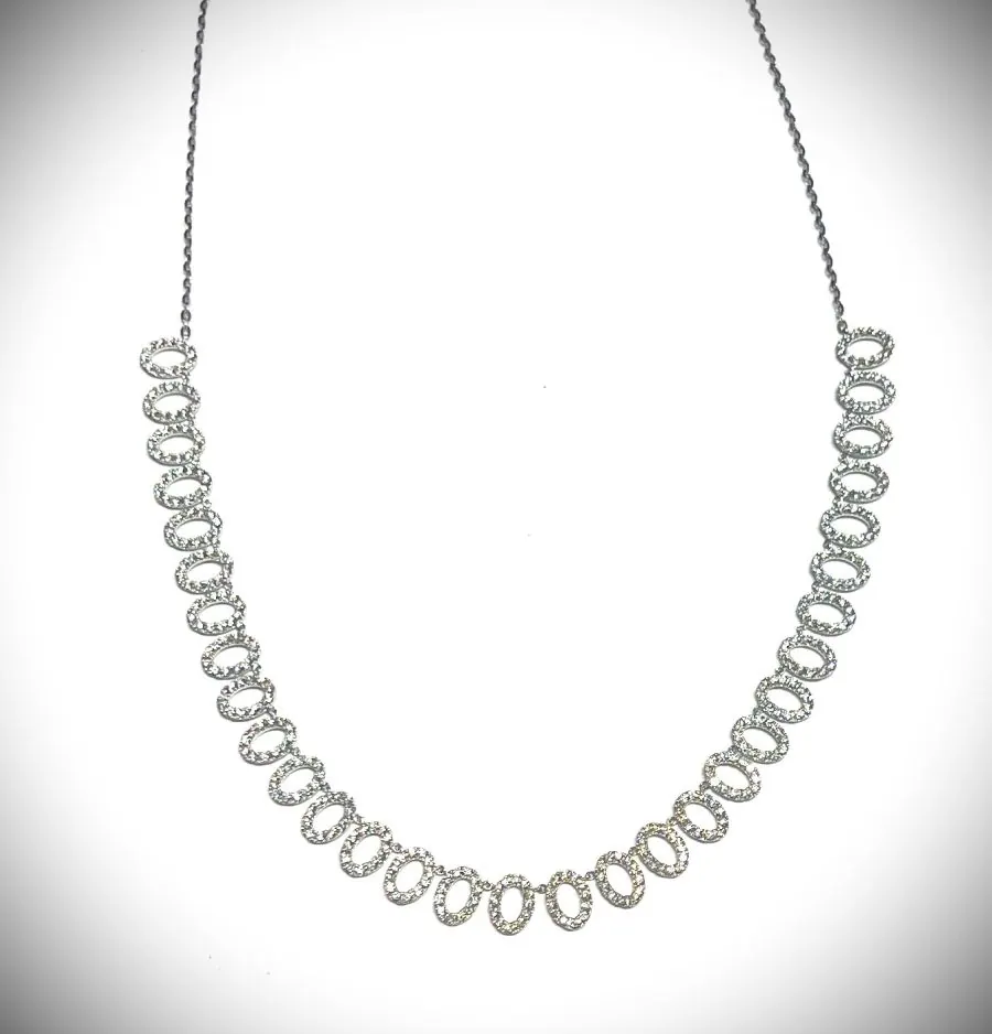 18K W/G SAVOIA FINE DIA2. 99CTS NECKLACE
