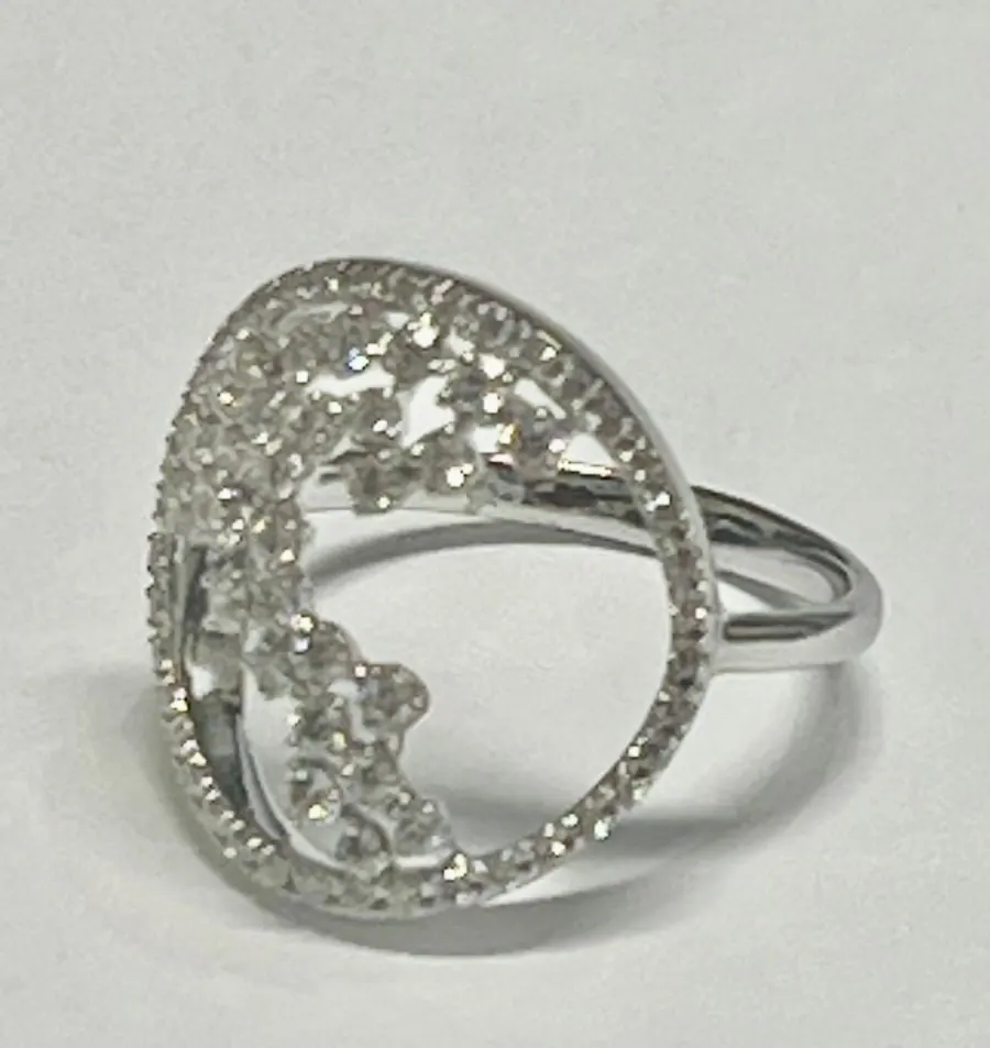 18KW/G SAVOIA DIA .75CT  RING ITALY
