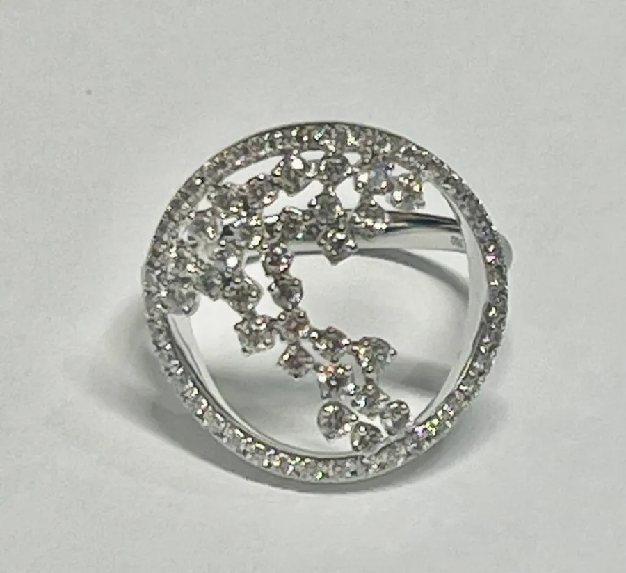 18KW/G SAVOIA DIA .75CT  RING ITALY view 3