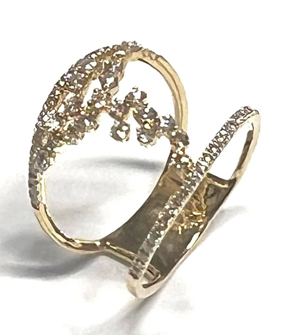 18K Y/G SAVOIA ITALY DIA .65CT RING