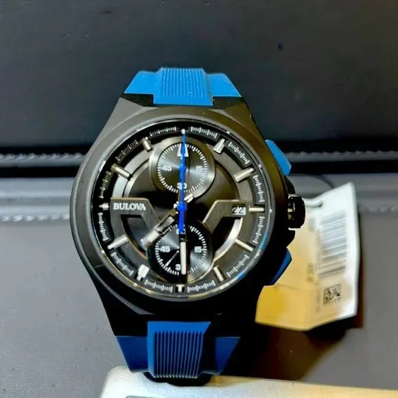Bulova Maquina Sport Blue Rubber view 6
