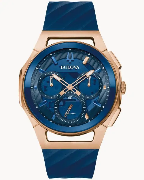 BULOVA CURV MARC ANTHONY chrono blue/ rose
