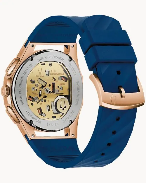 BULOVA CURV MARC ANTHONY chrono blue/ rose view 3