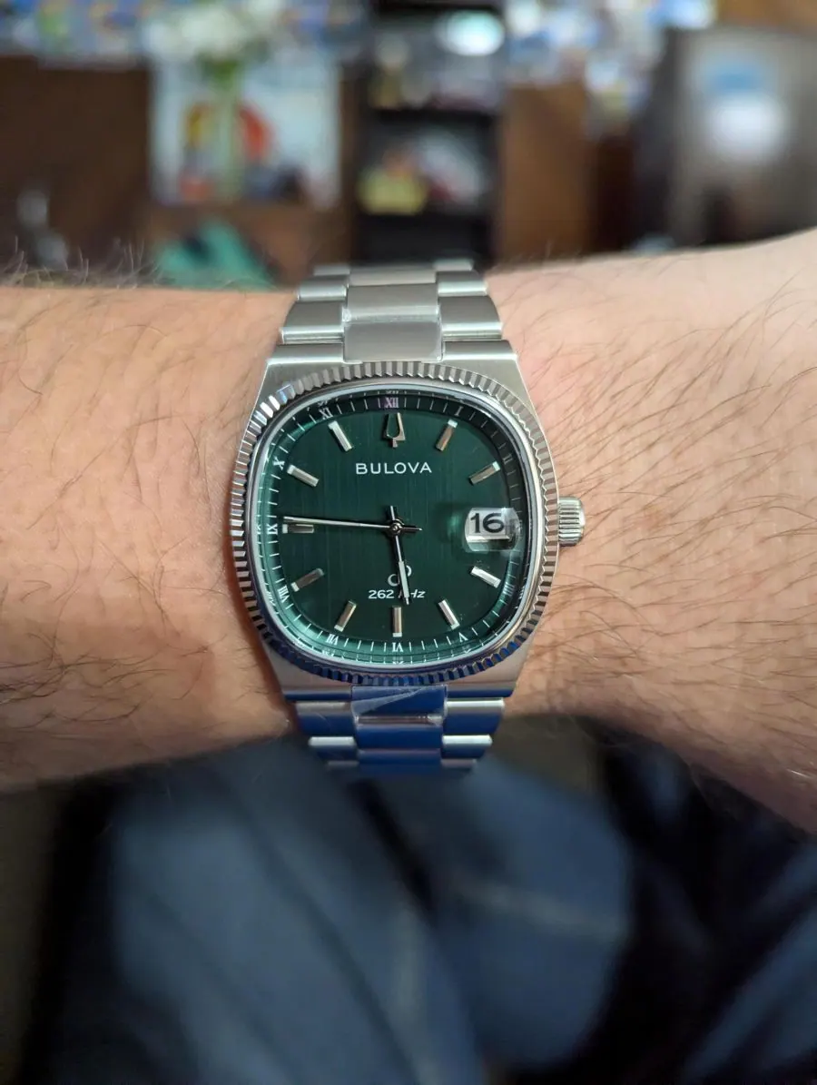 Bulova Super Seville Day-Date Green Dial view 2
