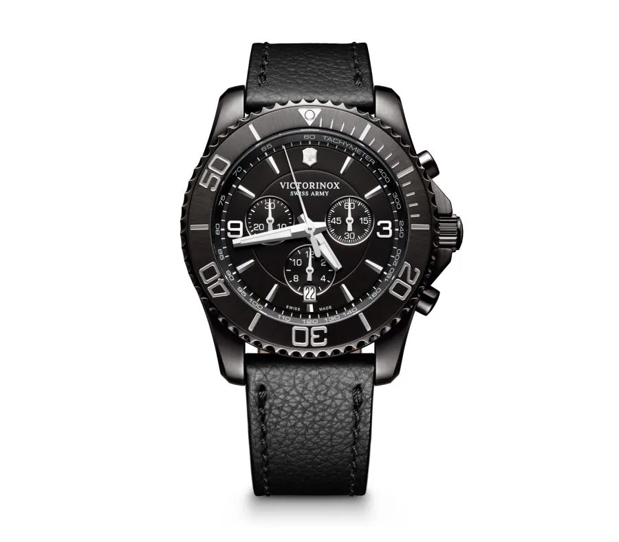 Victorinox Swiss Army Maverick Chronograph Black Stainless Steel Black Dial Date Mens Watch 241797 view 5