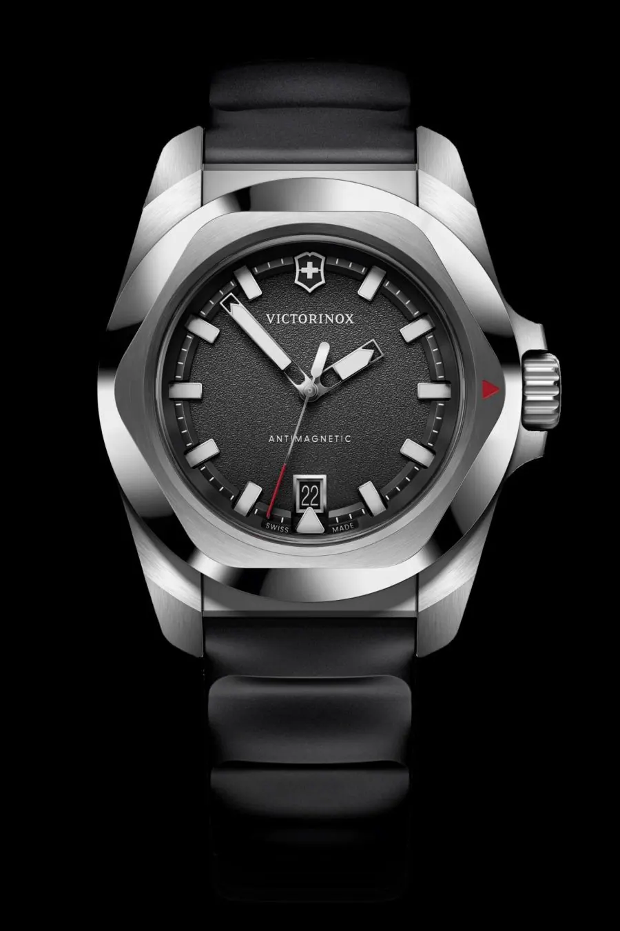Victorinox I.N.O.X 41mm Black Dial with Black Rubber Band