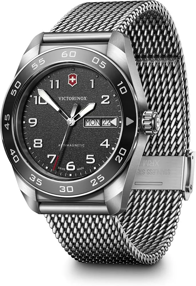 VIC Swiss Army Quartz. 42mm Steel Brc view 2