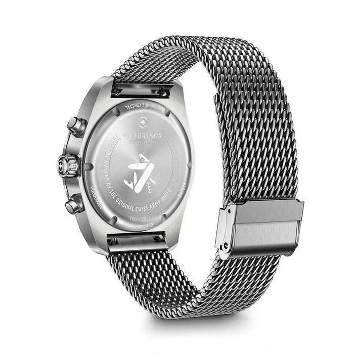 VIC SWISS ARMY CHRONOGRAP  42MM BLK. DIAL & BEZEL Brc. view 3