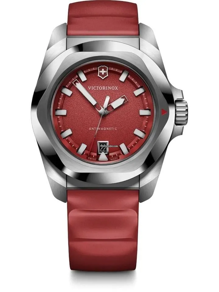 Victorinox I.N.O.X. Quartz 41mm Red Rubber Watch