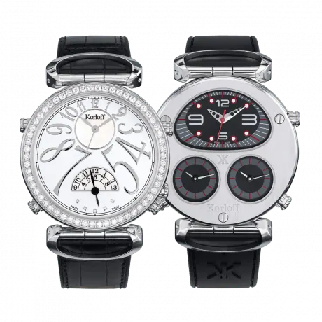 Korloff “Voyageur Edition” Model MTZAD Diamond Bezel Wristwatch