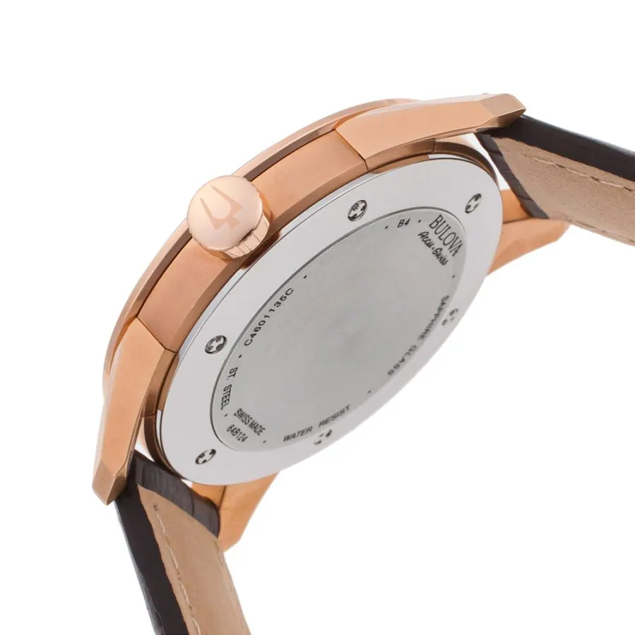 Bulova Accu-Swiss Murren Mens Strap Watch 64B124 view 2