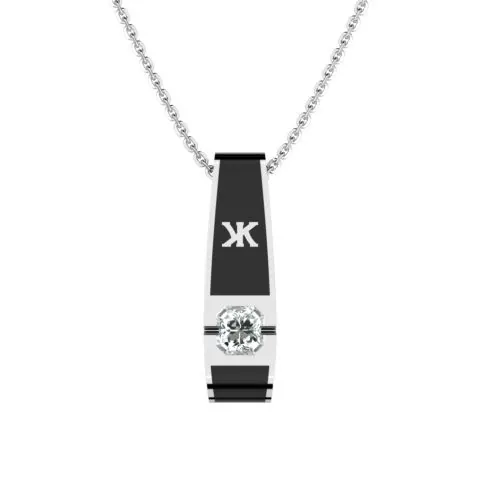 YASMINE PENDANT White gold, exclusive Korloff-cut diamond, lacquer view 3