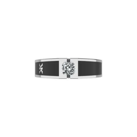 YASMINE RING White gold, exclusive Korloff-cut diamond, lacquer