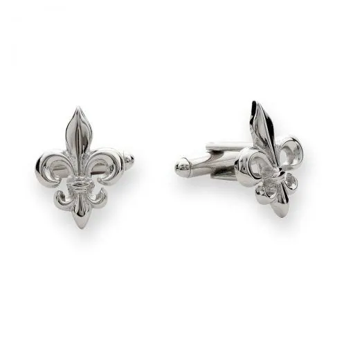 BCL/269/R
Legère Rhodium electroplated Fleur de Lis cuff links