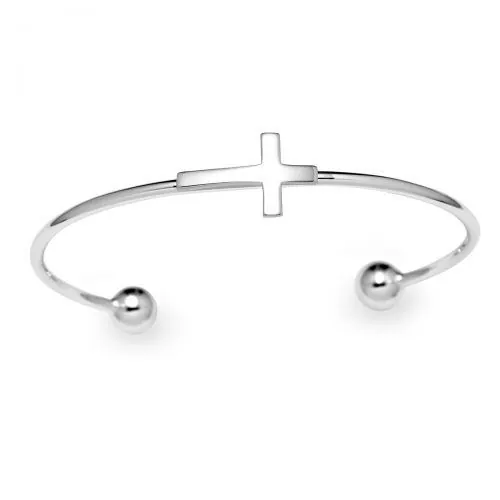 SBR/8105
Legère Cuff bracelet cross polished top, rhodium