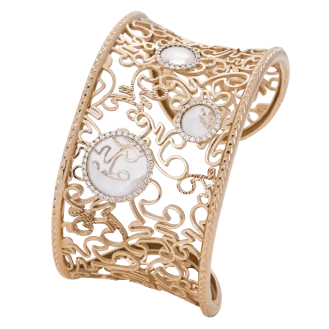Korloff 18K Pink gold Luna bangle KRL1402PG