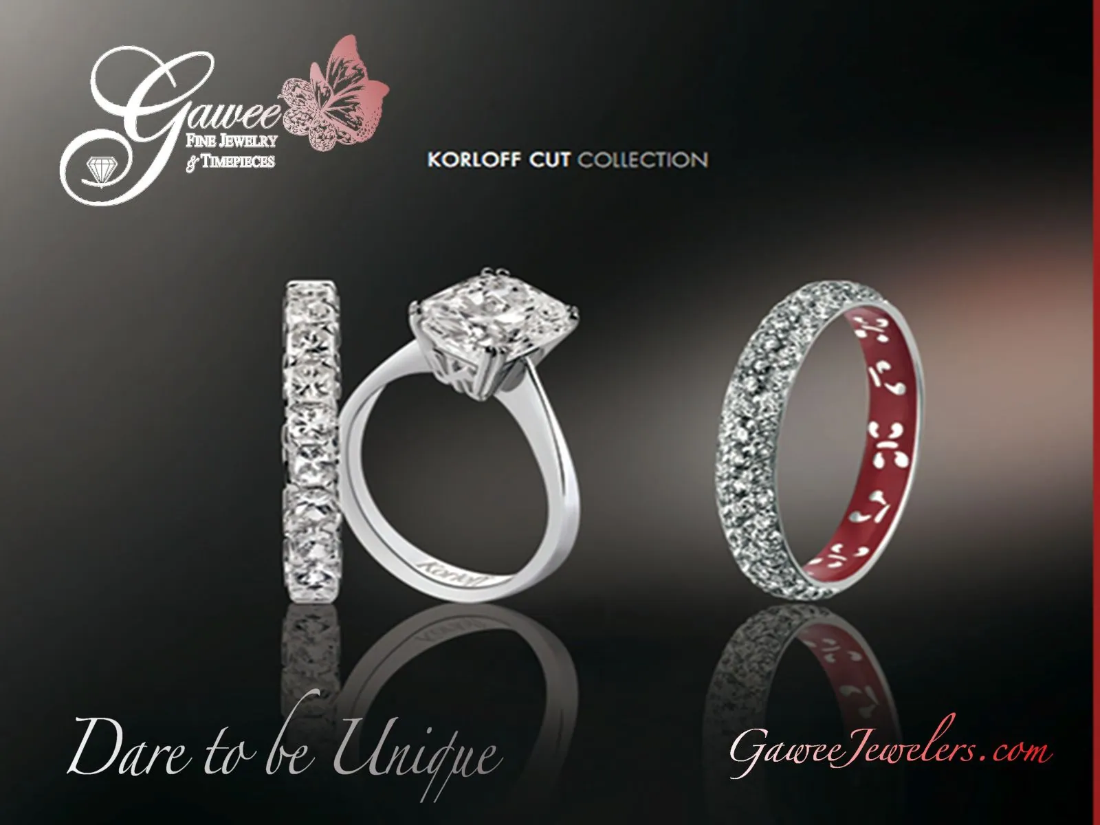 Diamond wedding bands from the Gawee collection